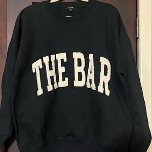 The Bar Black Crewneck Sweater